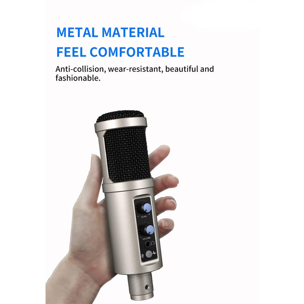 JDXQBLD USB Microphone for Recording/Streaming/Games, Professional Microphone for PC/Laptop, Voice Volume Control