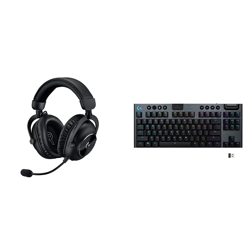 Logitech G PRO X 2 Lightspeed Wireless Gaming Headset + G915 TKL Lightspeed Wireless Mechanical Gaming Keyboard - Tactile - Black