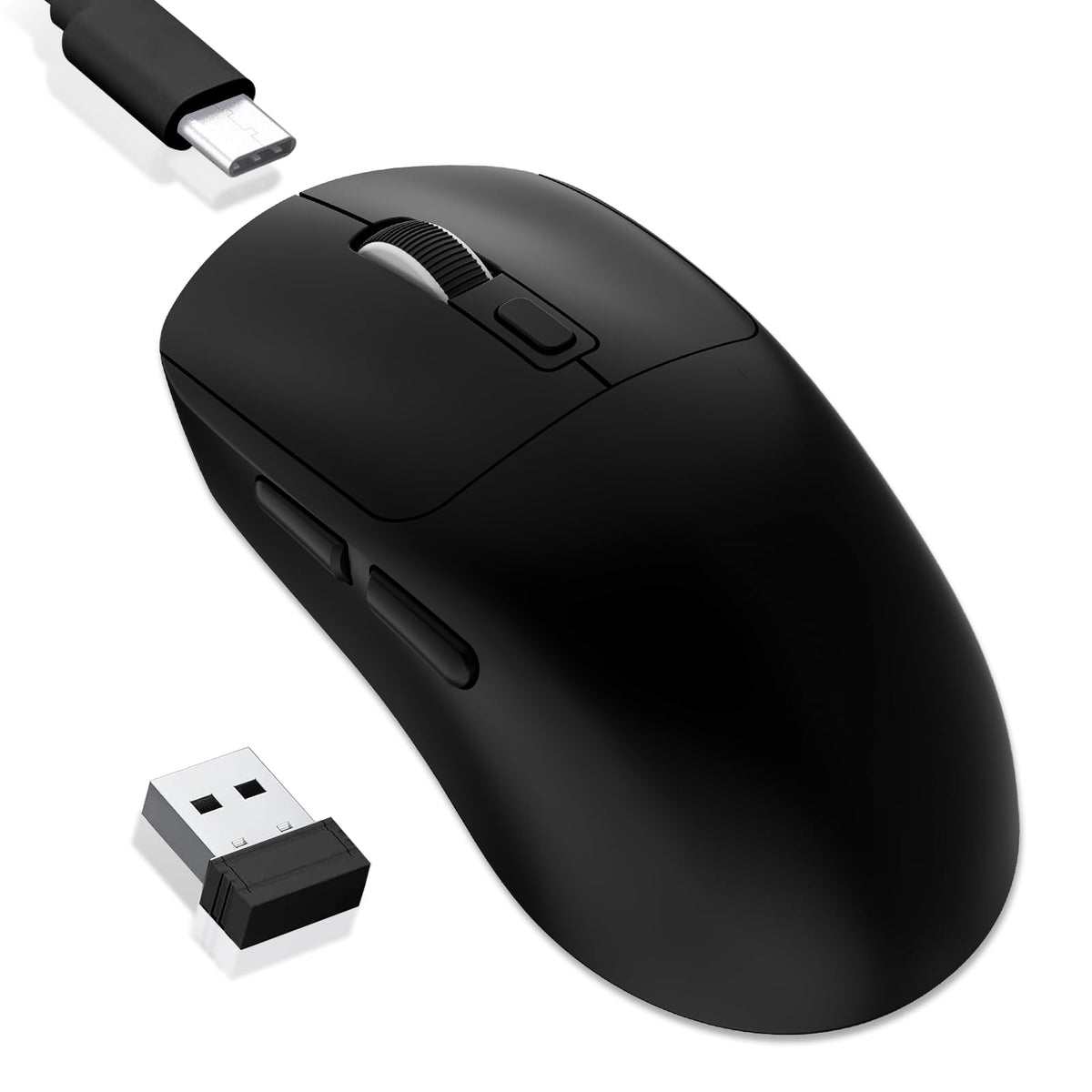 MELOGAGA Wireless Gaming Mouse, 3-Mode Bluetooth/2.4G/USB-C, 8 DPI