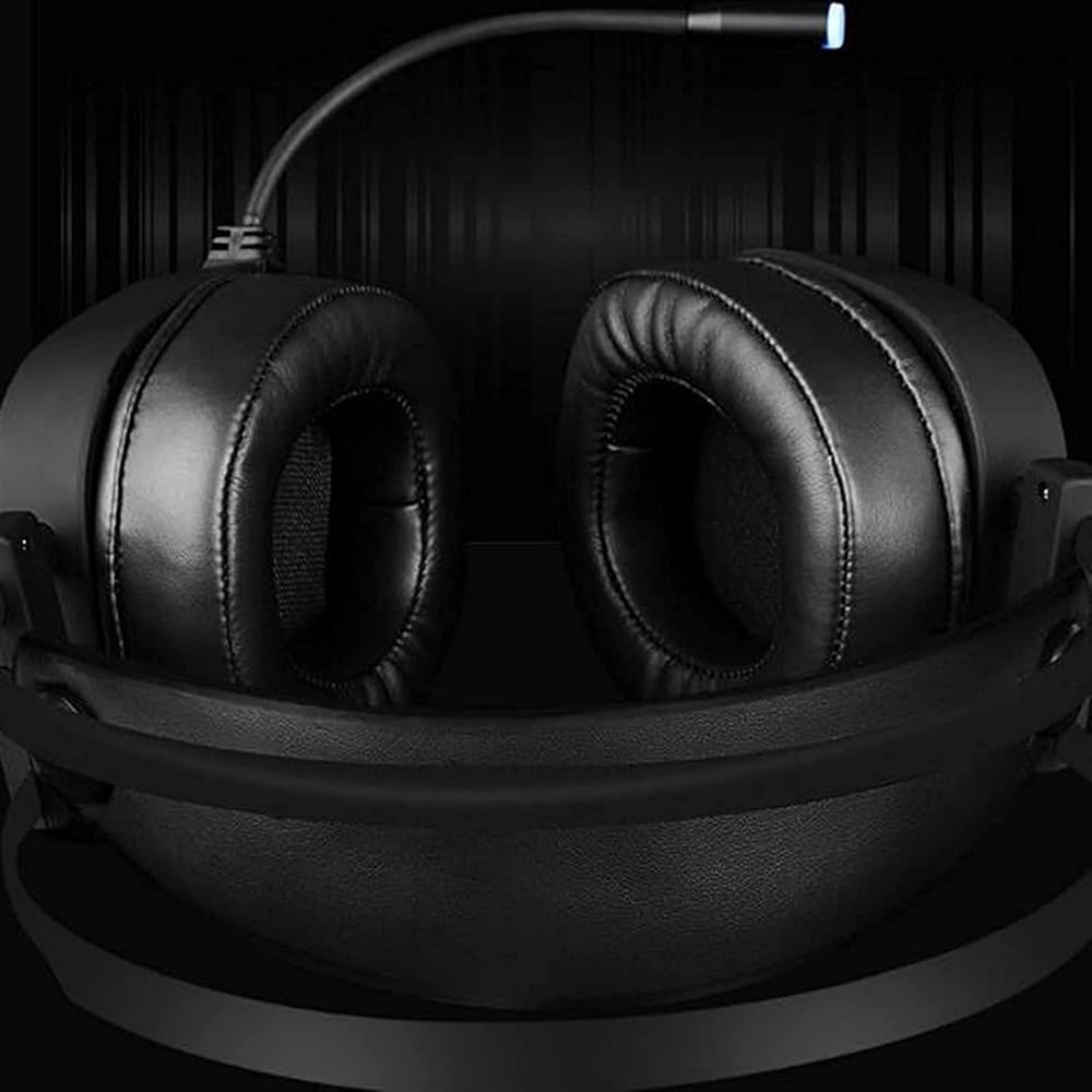 RKUVPAE Wired Gaming Headset, Computer Headphones with Microphone/Mic Noise Cancelling, Headset with Noise Canceling Mic Compatible with PC, PlayStation, Xbox - Black