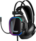 RKUVPAE Wired Gaming Headset, Computer Headphones with Microphone/Mic Noise Cancelling, Headset with Noise Canceling Mic Compatible with PC, PlayStation, Xbox - Black