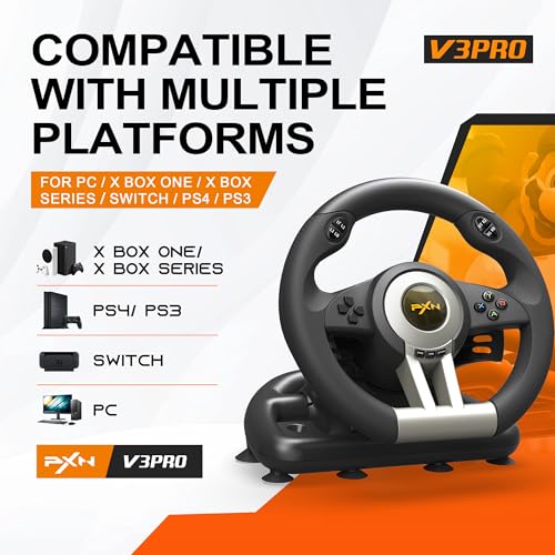 PXN V3 Pro Gaming Steering Wheel with Pedals