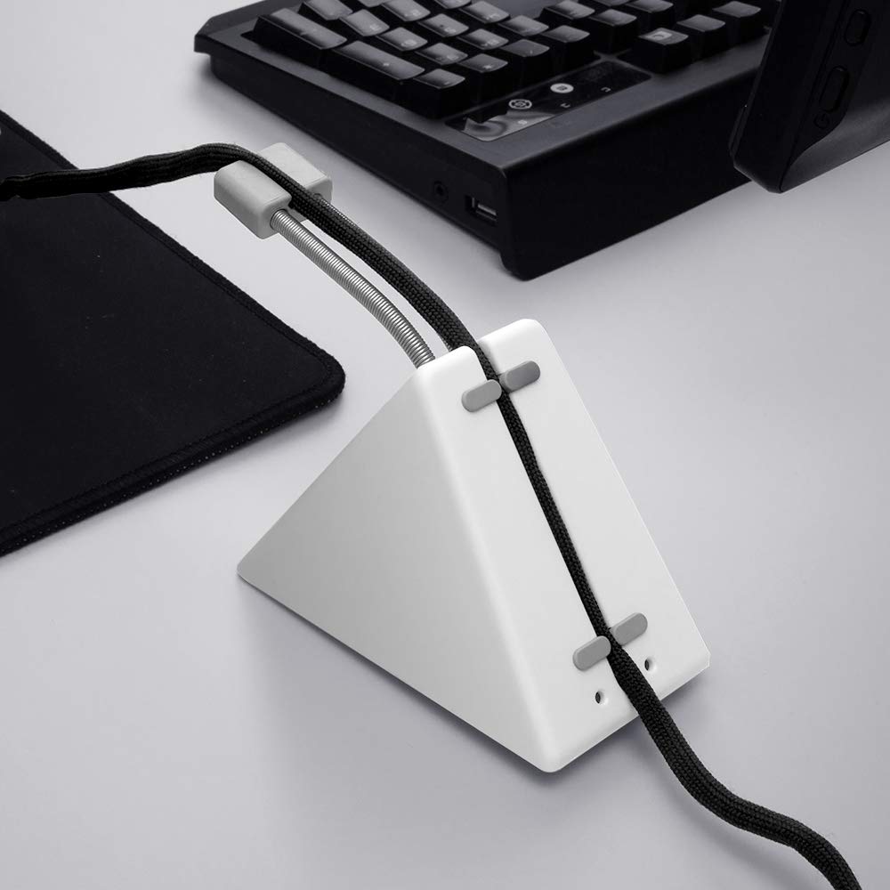 FPS Esports Mouse Bungee Cord Management Holder - White