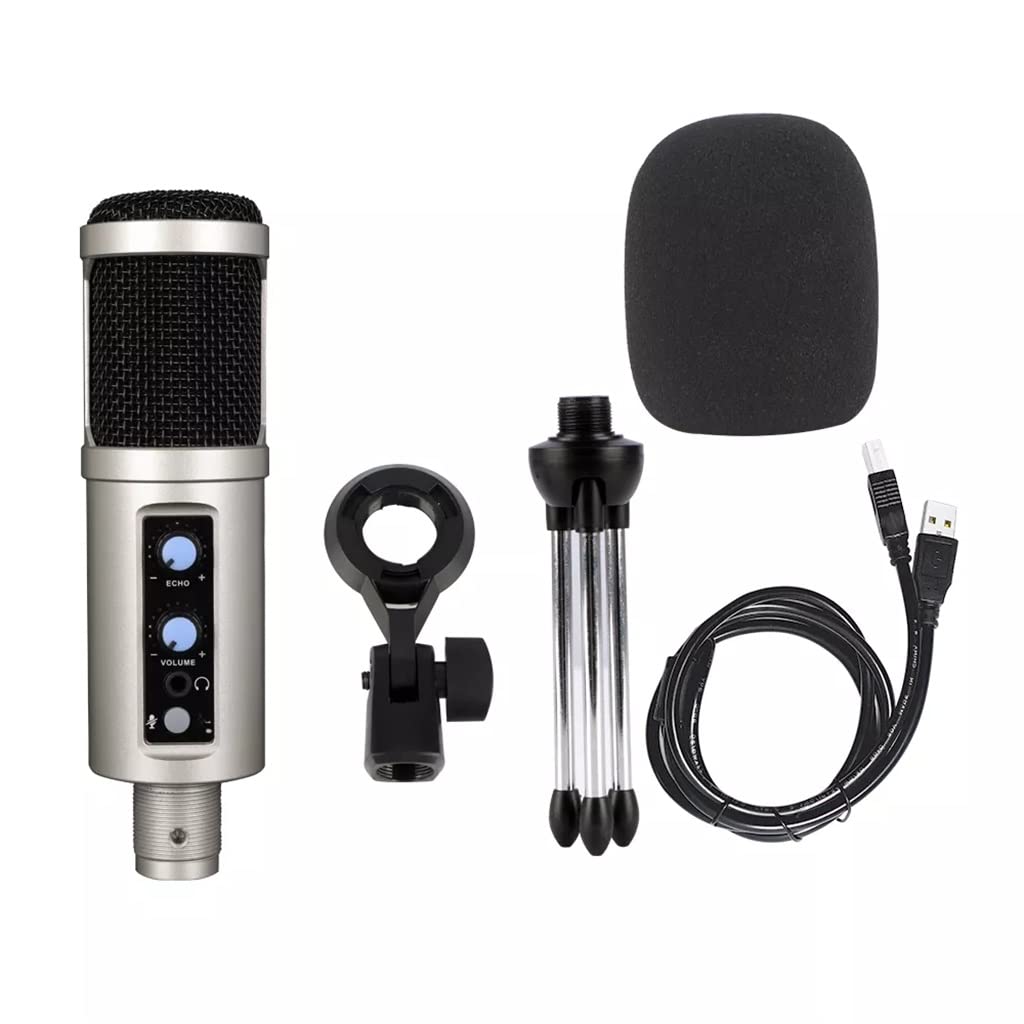 JDXQBLD USB Microphone for Recording/Streaming/Games, Professional Microphone for PC/Laptop, Voice Volume Control