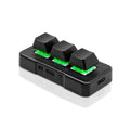 PCsensor 3-Key Mini Keypad 2.4G Wireless USB 2 in 1 Mechanical Gaming Keyboard Hot Key Customized Program with RGB Led for Gaming OSU Office Work
