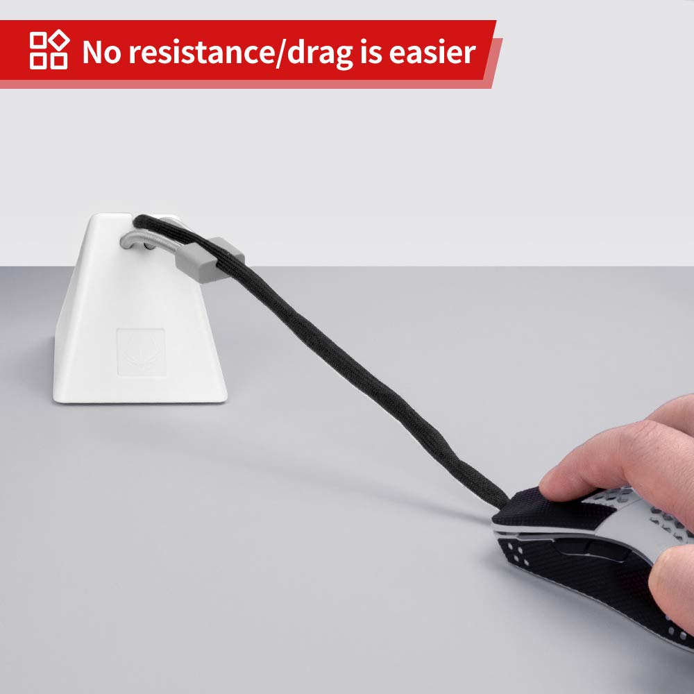FPS Esports Mouse Bungee Cord Management Holder - White