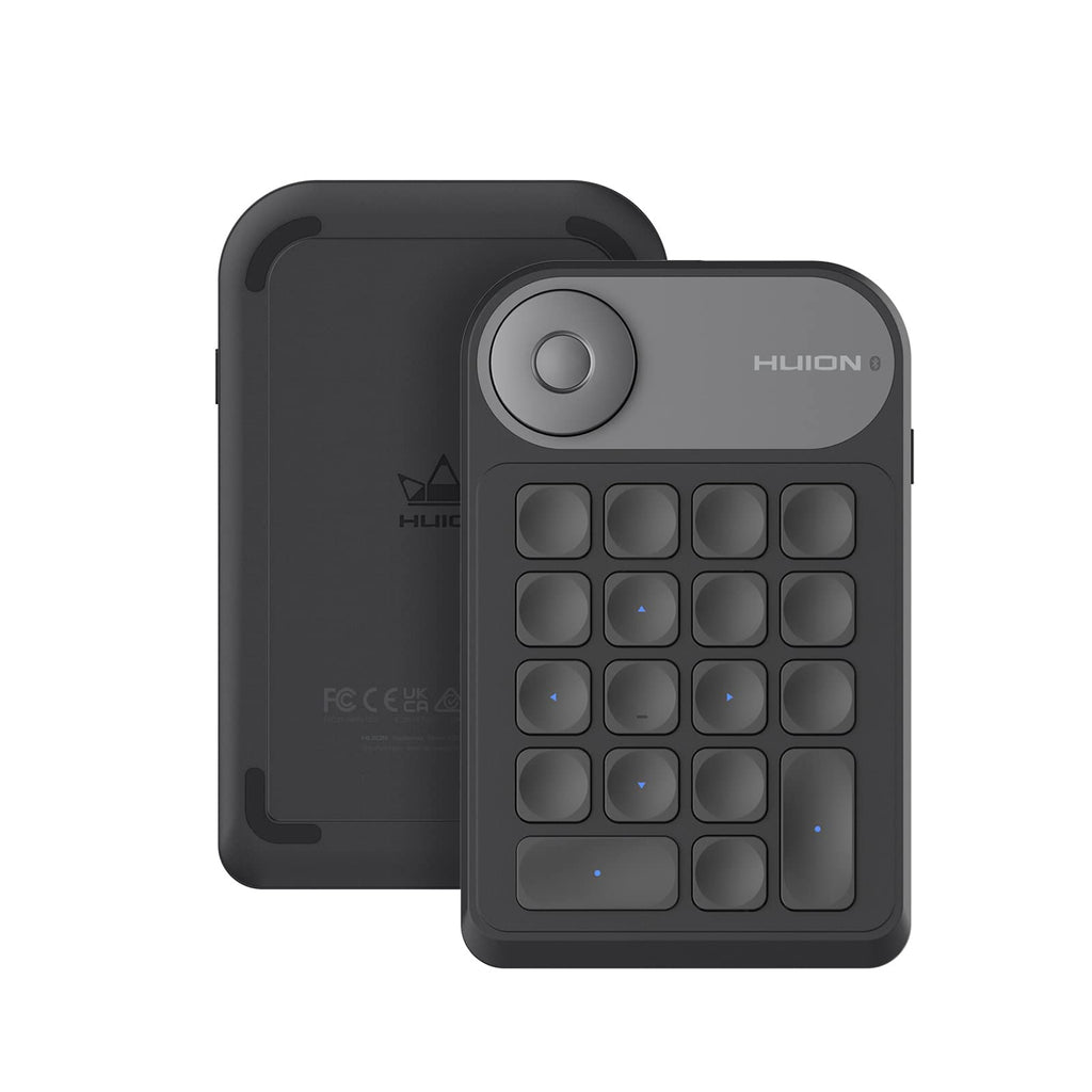 HUION Shortcut Keypad with Dial for Drawing Tablet, Work with Windows, MAC