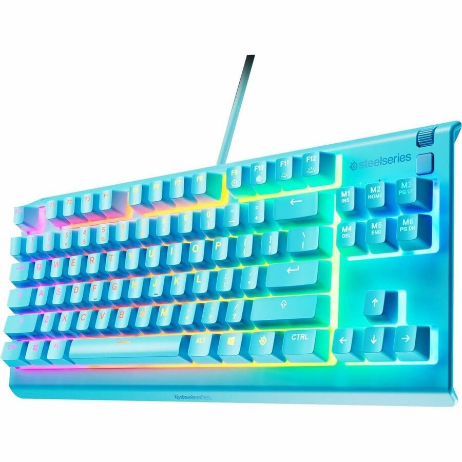 SteelSeries RGB Gaming Keyboard — Tenkeyless Compact Form Factor — 8-Zone RGB Illumination — Water and Dust Resistant — Whisper-Quiet Gaming Switch