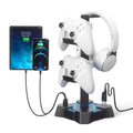 RGB Headphone & Controller Stand with USB Charging Ports