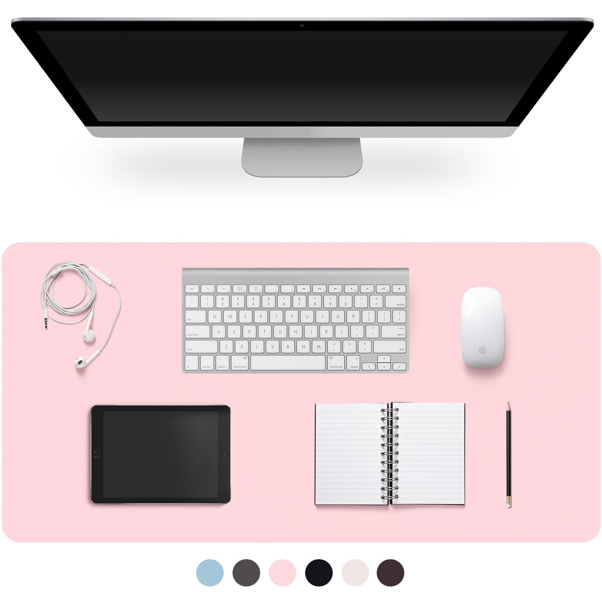 Leather Desk Pad Protector,Non-Slip Desk Pad,on-Slip PU Leather Large Mouse Pad,Easy Clean Desk Protecor Mat,Writing Pad for Office Work/Home/Decor