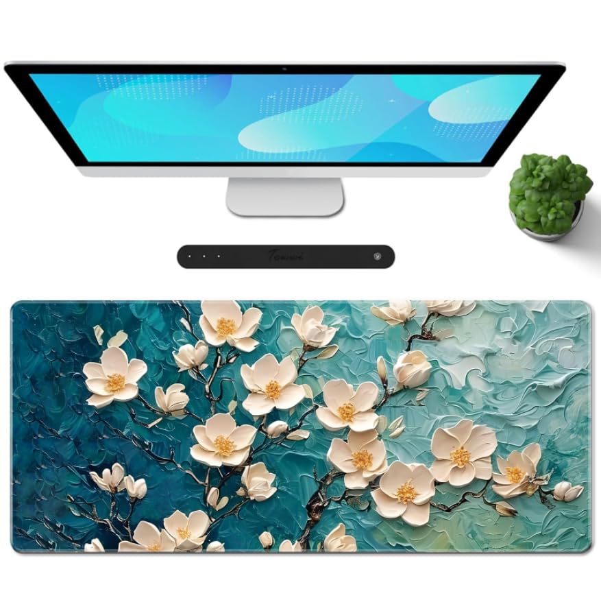 Galdas Gaming Mouse Pad XXL XL Large Long Extended Big Mousepad Non-Slip Rubber Keyboard Mouse Pad with Stitched Edges for Laptop Home Office (31.5x11.8x0.08 Inch) …