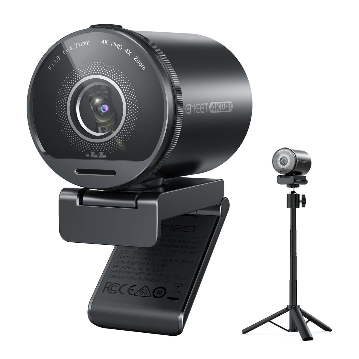 S600 4K Streaming Webcam with Autofocus and Dual Microphones