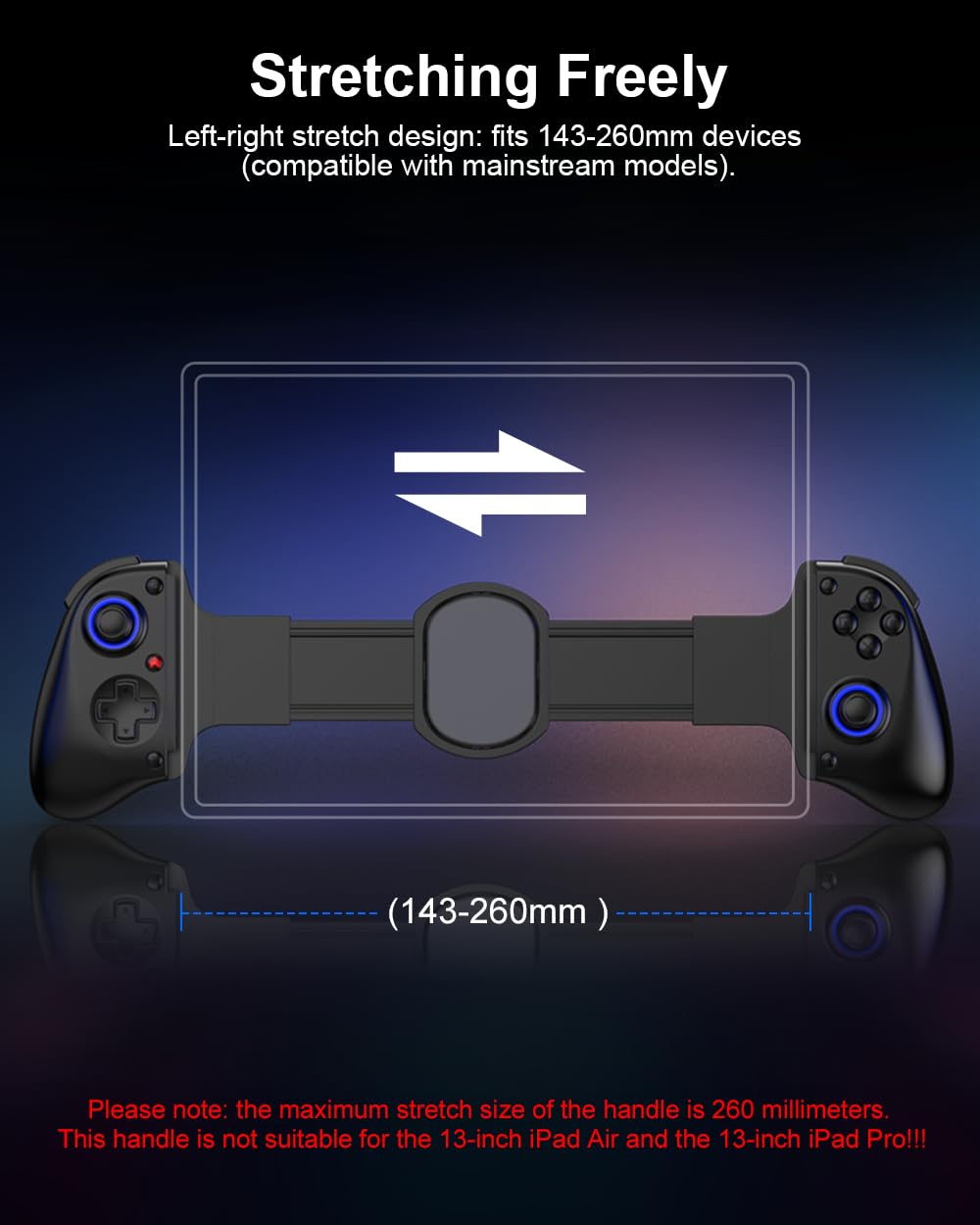 Bluetooth Mobile Game Controller for Nintendo Switch 2 & iOS & Android & Tablets, Wireless Gamepad Grip with Hall Effect Trigger Joystick, Ergonomic Phone Controller for iPhone, iPad Pro, Samsung