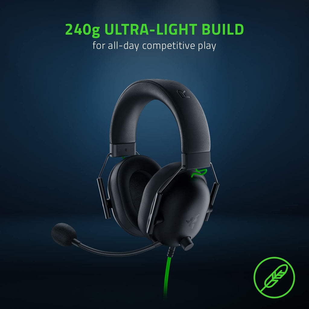 Razer BlackShark V2 X PlayStation Gaming Headset: 50mm Drivers - Cardioid Mic - Lightweight - Comfortable, Noise Isolating Earcups - for PS5, Xbox Series X, PC, Switch via 3.5 mm Audio Jack - Black
