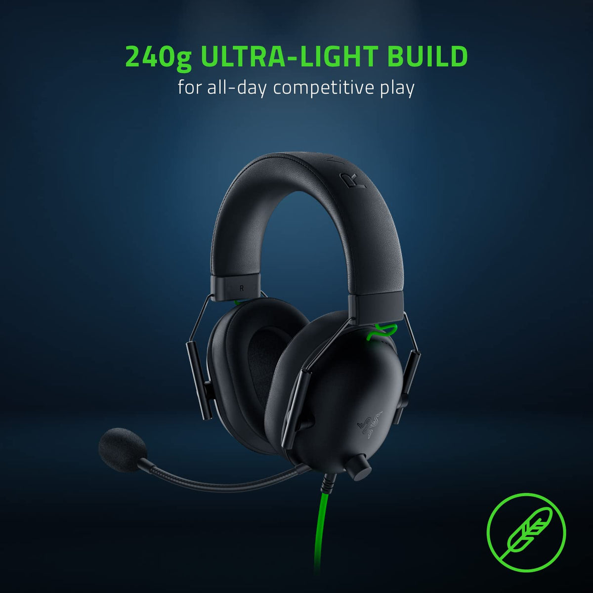 Razer BlackShark V2 X PlayStation Gaming Headset: 50mm Drivers - Cardioid Mic - Lightweight - Comfortable, Noise Isolating Earcups - for PS5, Xbox Series X, PC, Switch via 3.5 mm Audio Jack - Black
