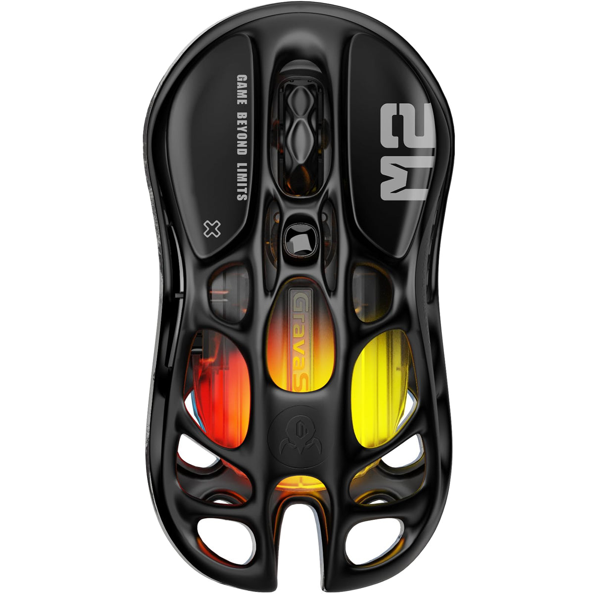 GravaStar Mercury M2 Wireless Gaming Mouse with 26,000 DPI, PAW3395DM Sensor -79g Lightweight Hollowed-Out Design -5 Programmable Buttons -5 Dynamic Lightsync RGB