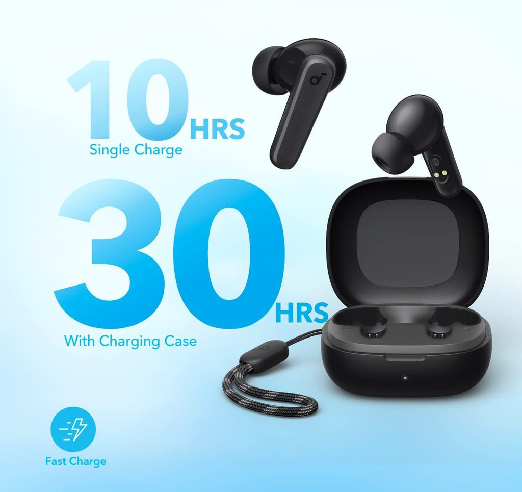 Soundcore by Anker P20i True Wireless Earbuds, 10mm Drivers with Big Bass, Bluetooth 5.3, 30H Long Playtime, Water-Resistant, 2 Mics for AI Clear Calls, 22 Preset EQs, Customization