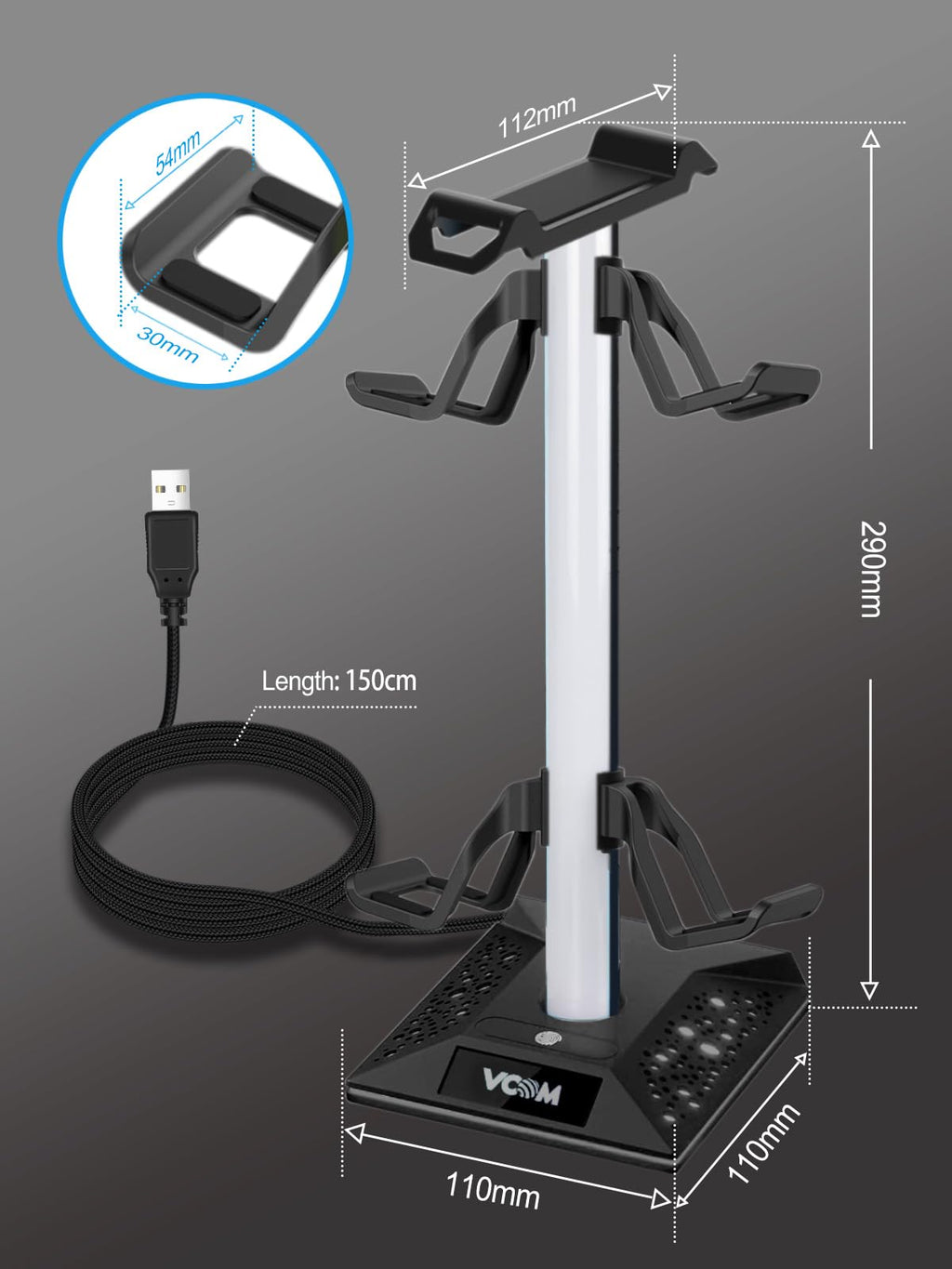 Minimalist Gaming Headphone Stand for Desktop Setup