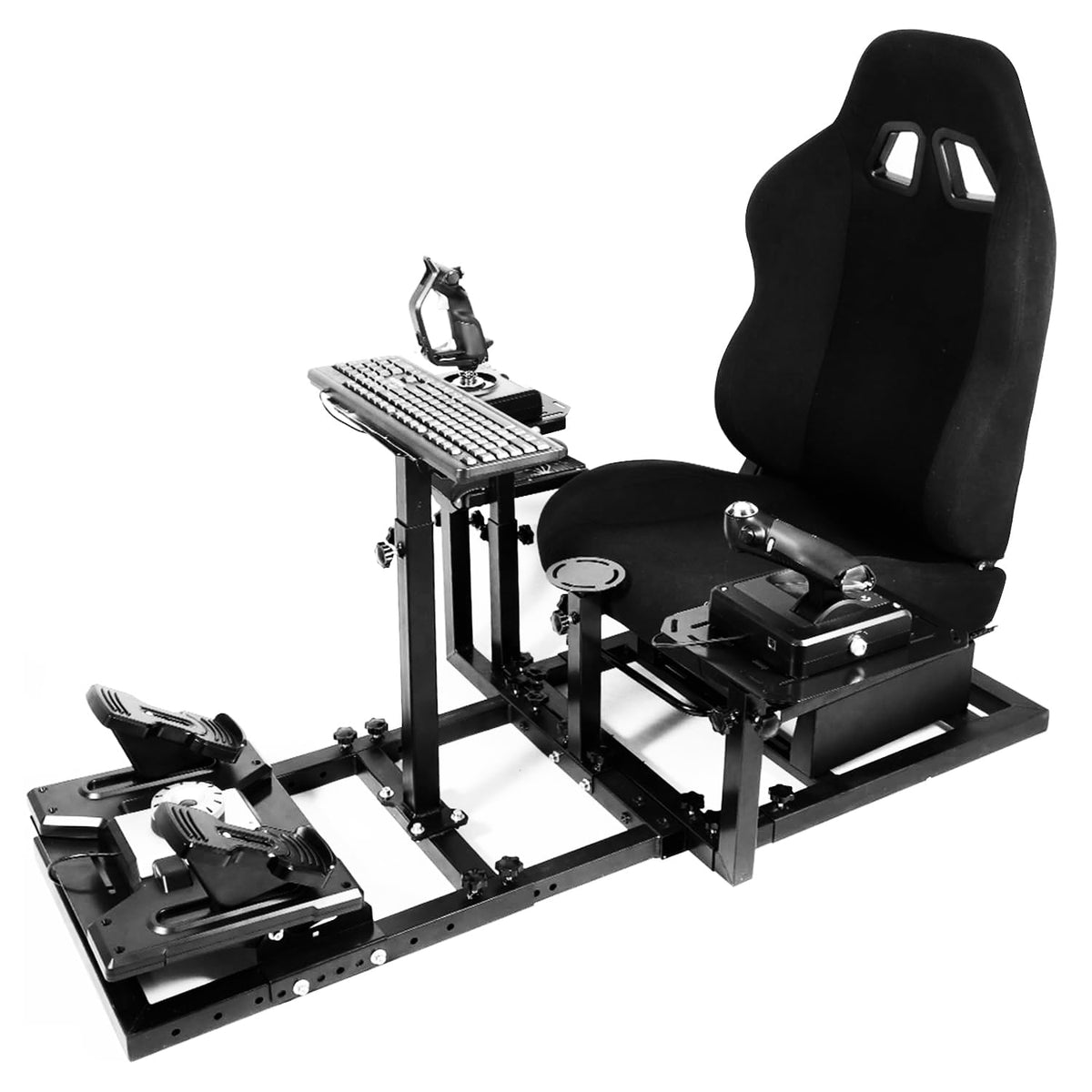 Adjustable Racing & Flight Simulator Cockpit with Seat