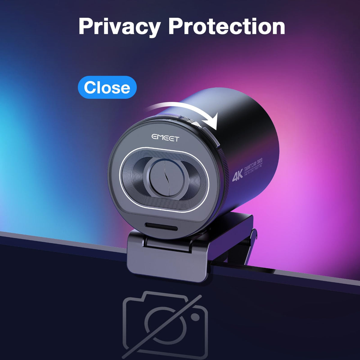 S600 4K Streaming Webcam with Autofocus and Dual Microphones