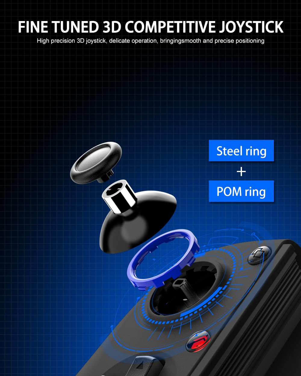 Bluetooth Mobile Game Controller for Nintendo Switch 2 & iOS & Android & Tablets, Wireless Gamepad Grip with Hall Effect Trigger Joystick, Ergonomic Phone Controller for iPhone, iPad Pro, Samsung