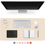 Large PU Leather Desk Pad with Non-Slip Easy-Clean Surface