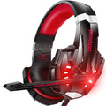 BENGOO G9000 Stereo Gaming Headset for PS4 PC Xbox One PS5 Controller, Noise Cancelling Over Ear Headphones with Mic, LED Light, 7.1 Surround Sound, Soft Memory Earmuffs