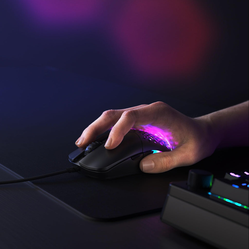GLORIOUS Model O Eternal Ultralight RGB Gaming Mouse - Wired - 55g Lightweight - Customizable RGB Lighting - 6 Programmable Buttons - Symmetrical Design - 12K DPI Optical Sensor - PC/Mac - Black