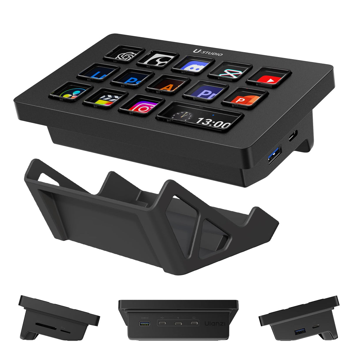 LCD Stream Controller with Customizable Macro Keys