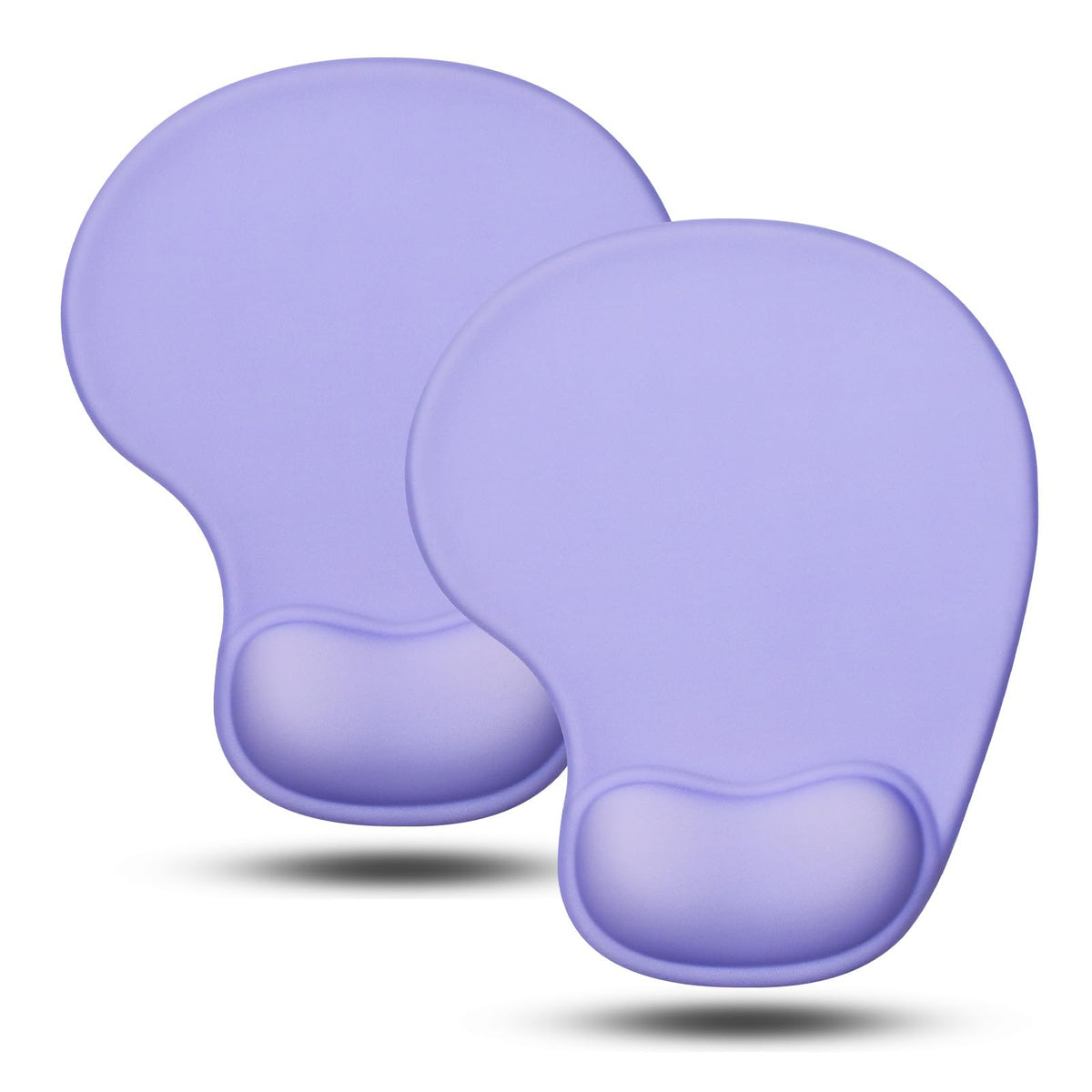 JIKIOU Mouse Pad, 2 Pack Ergonomic Mouse Pads with Comfortable Gel Wrist Rest Support and Lycra Cloth, Non-Slip PU Base for Easy Typing Pain Relief Durable and Easy to Clean Small