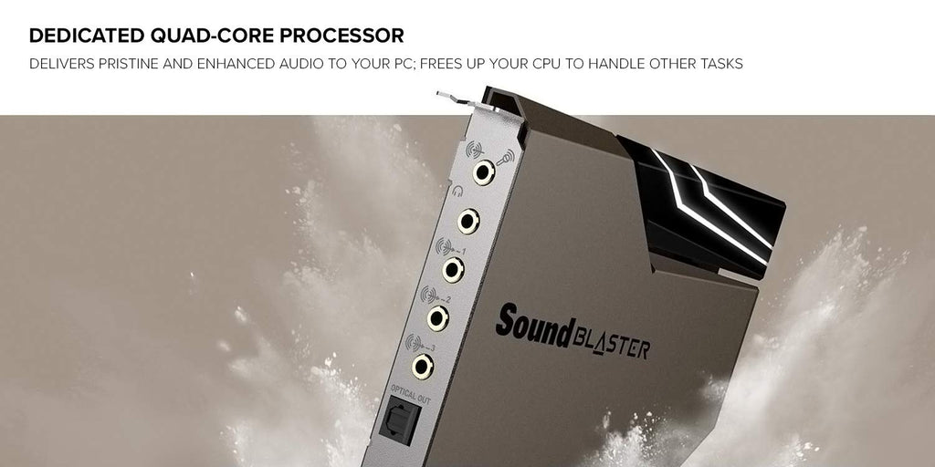 Creative Sound BlasterX AE-5 Hi-res SABRE32 Ultra-Class 32-bit/384kHz PCIe Gaming Sound Card and DAC with 1 RGB LED Strip, Up to 122dB SNR, Xamp Discrete Headphone Bi-amp
