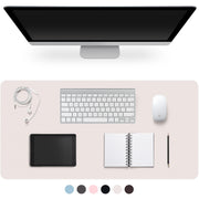 Large PU Leather Desk Pad with Non-Slip Easy-Clean Surface