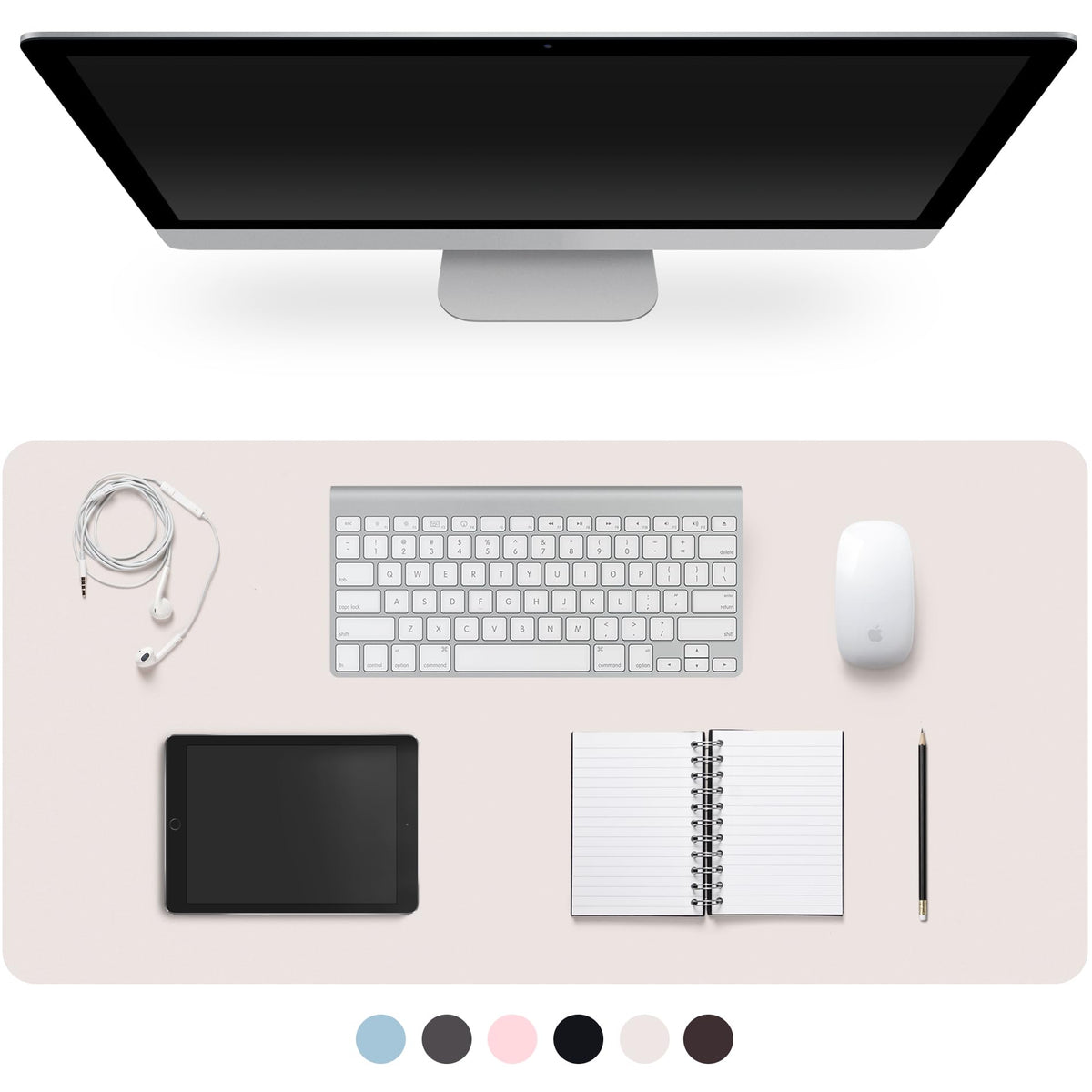 Leather Desk Pad Protector,Non-Slip Desk Pad,on-Slip PU Leather Large Mouse Pad,Easy Clean Desk Protecor Mat,Writing Pad for Office Work/Home/Decor