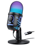 MRSDY USB Gaming Microphone for PC with Noise Reduction, Mute, Gain, RGB