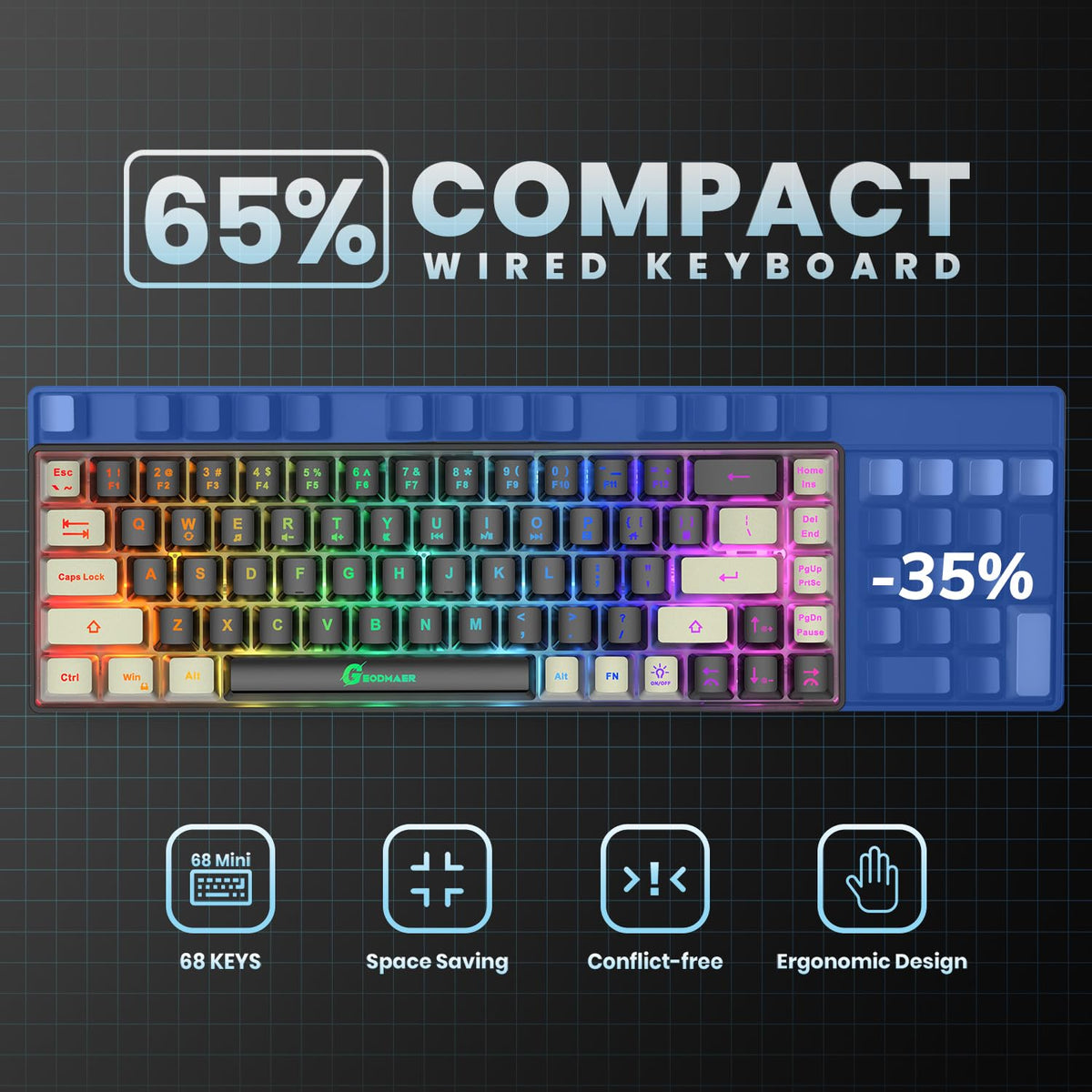 GEODMAER Gaming Keyboard