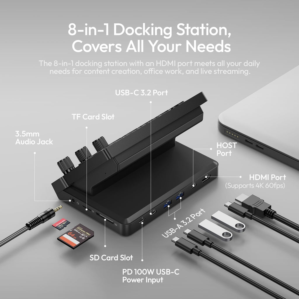 LCD Stream Controller with Customizable Macro Keys