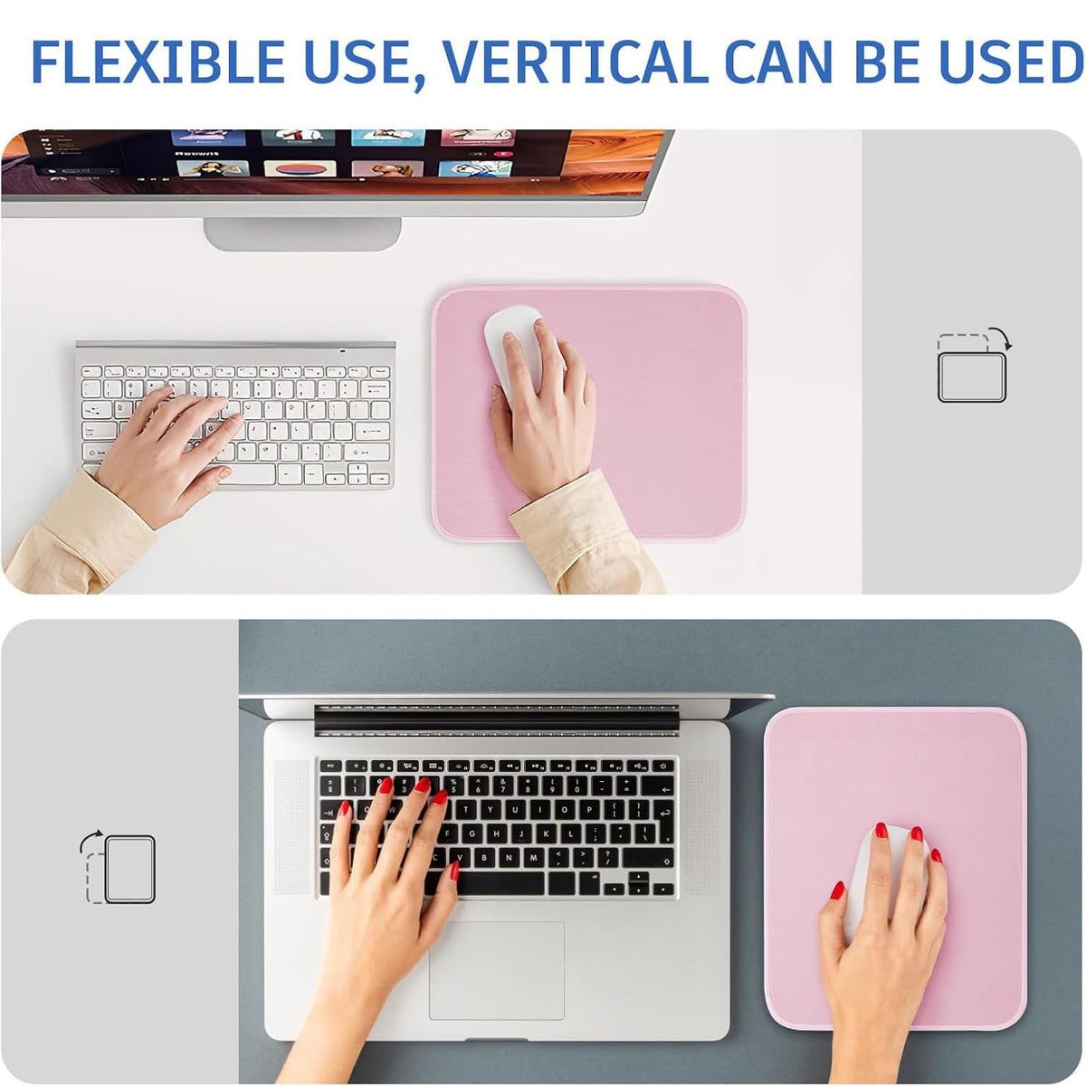 Funny Mouse pad Square Cute Mouse Mat for Wireless Mouse Small Office Computer Mousepad for Desk Mat Laptop with Non-Slip Rubber Base