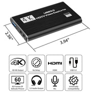 4K HD USB 3.0 Video Capture Card with Plug & Play Design
