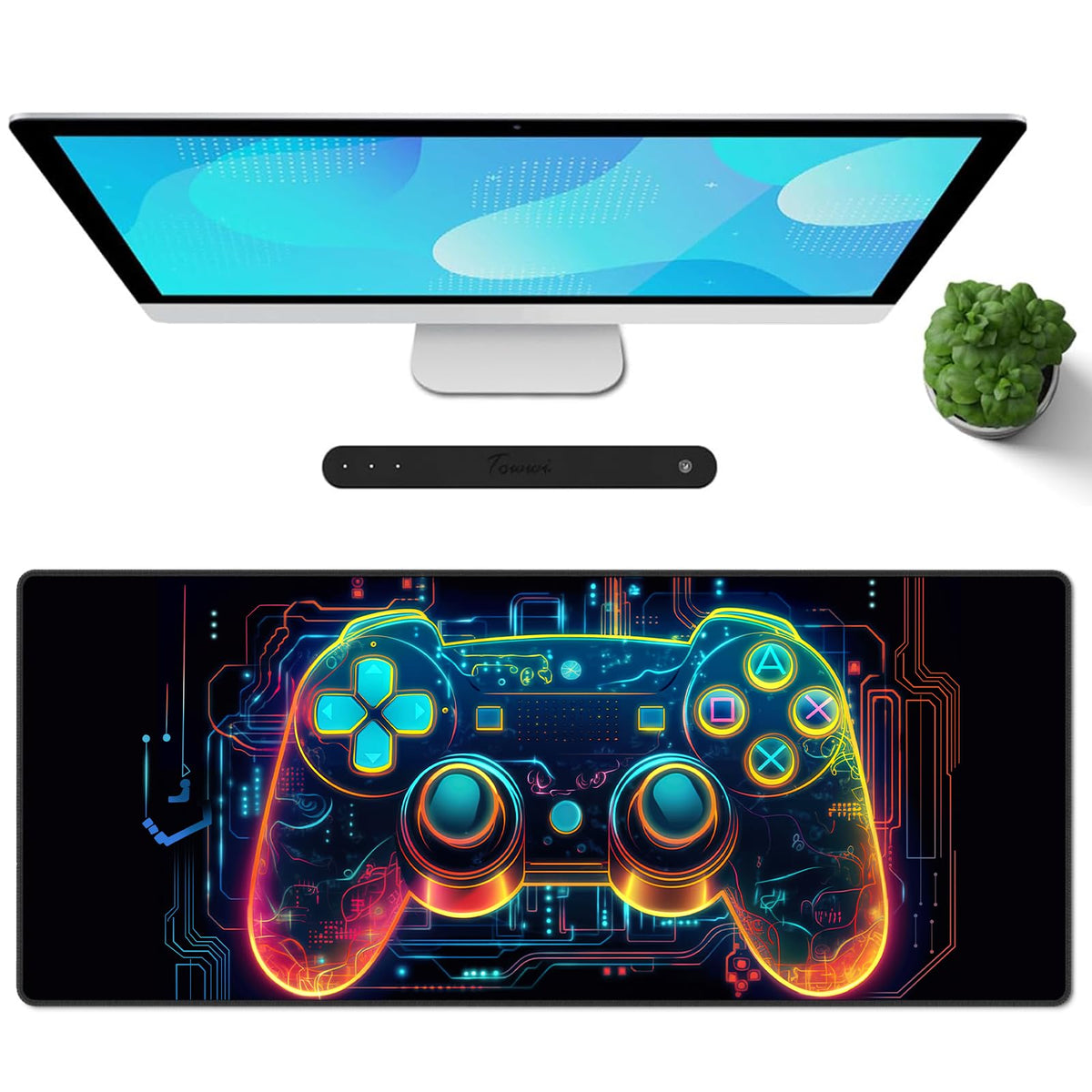 Galdas Gaming Mouse Pad XXL XL Large Long Extended Big Mousepad Non-Slip Rubber Keyboard Mouse Pad with Stitched Edges for Laptop Home Office (31.5x11.8x0.08 Inch) …