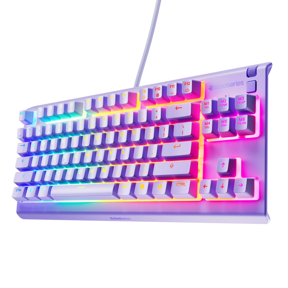 SteelSeries RGB Gaming Keyboard — Tenkeyless Compact Form Factor — 8-Zone RGB Illumination — Water and Dust Resistant — Whisper-Quiet Gaming Switch