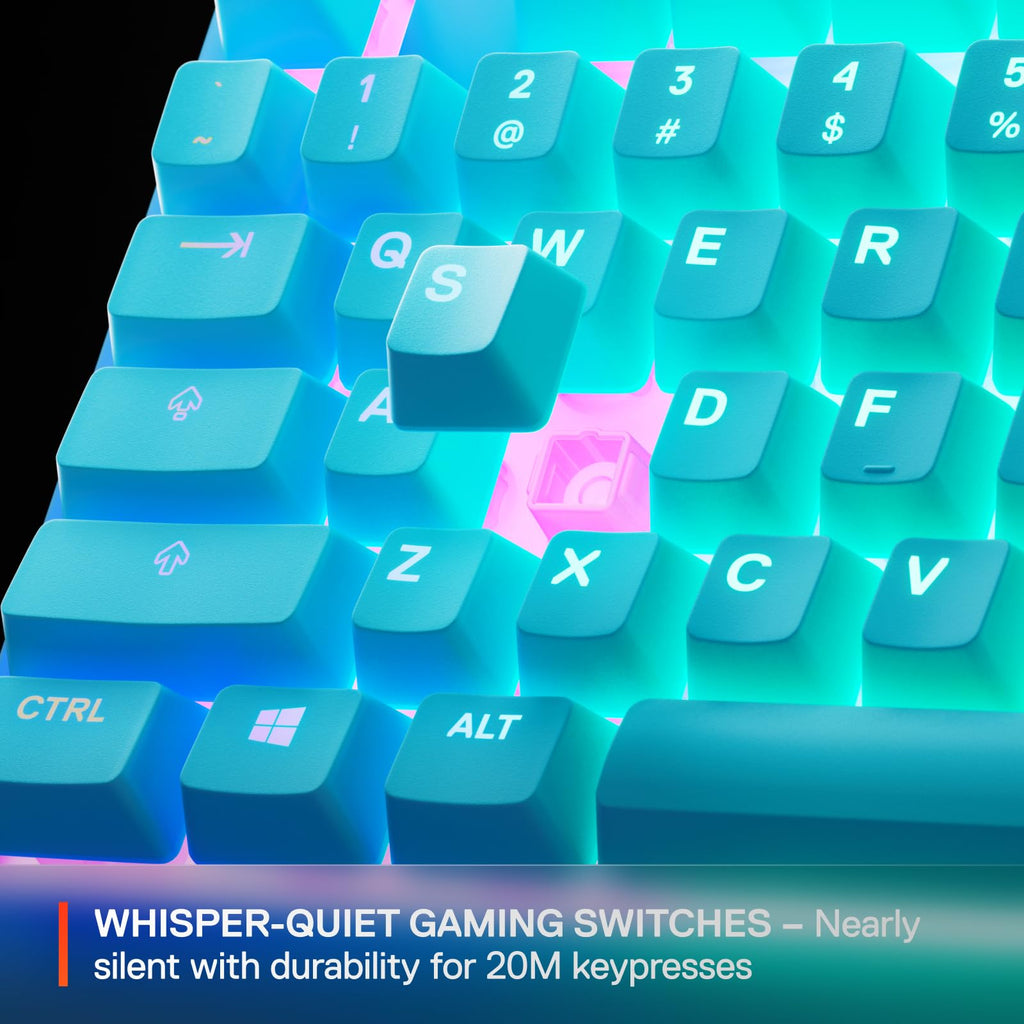 SteelSeries RGB Gaming Keyboard — Tenkeyless Compact Form Factor — 8-Zone RGB Illumination — Water and Dust Resistant — Whisper-Quiet Gaming Switch