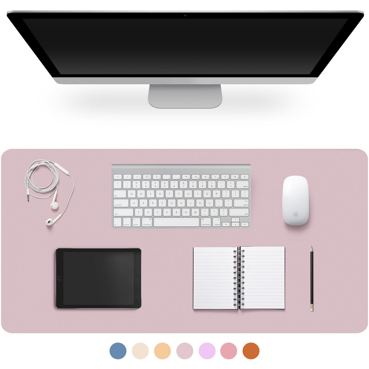 Leather Desk Pad Protector,Non-Slip Desk Pad,on-Slip PU Leather Large Mouse Pad,Easy Clean Desk Protecor Mat,Writing Pad for Office Work/Home/Decor