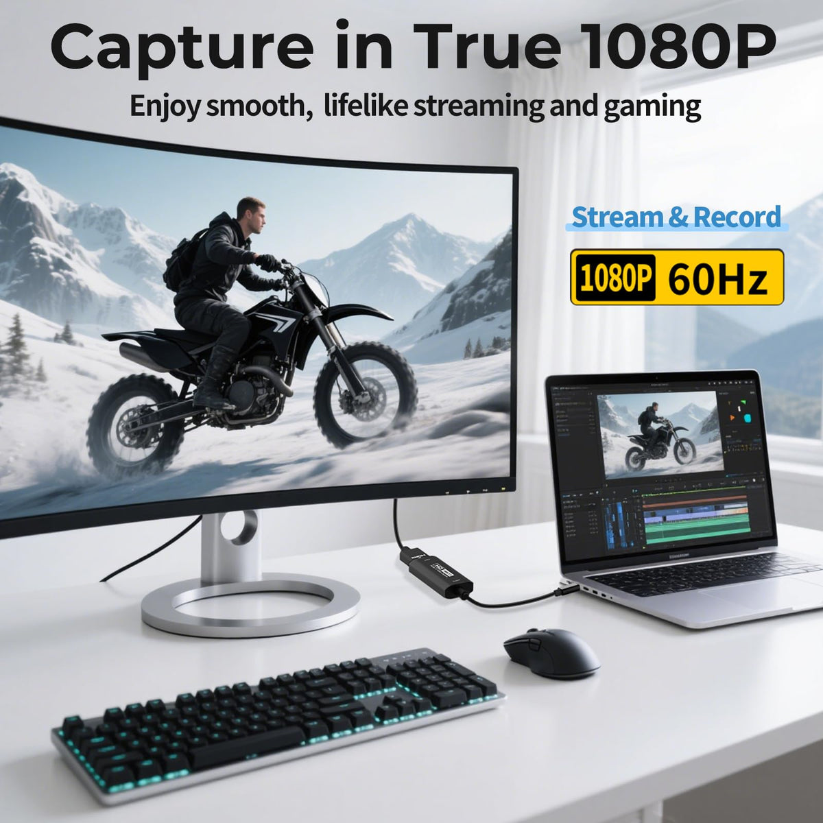 4K HDMI USB 3.0 Video Capture Card for Streaming & Recording