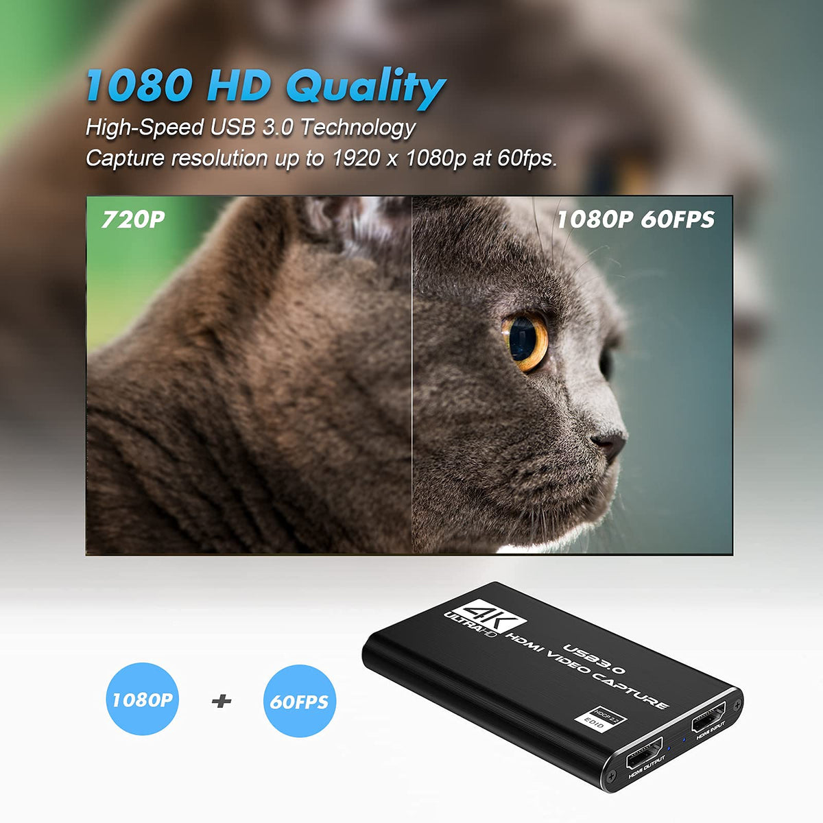 4K HDMI Video Capture Card for Streaming and Recording