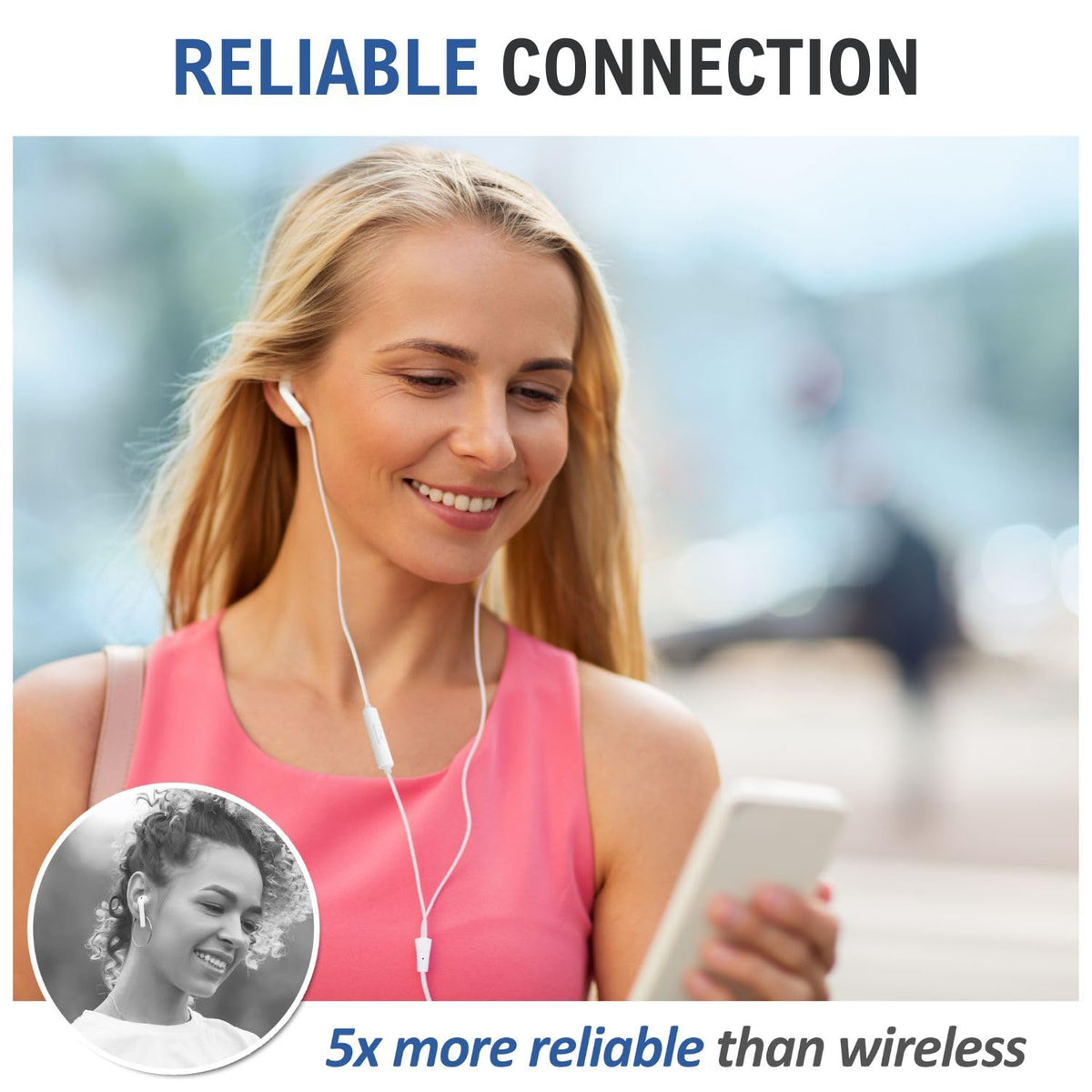 LUDOS FEROX Wired Earbuds in-Ear Headphones, 5 Year Warranty, Earphones with Microphone, Noise Isolation Corded for 3.5mm Jack Ear Buds for iPhone, Samsung, Computer, Laptop, Kids, School Students