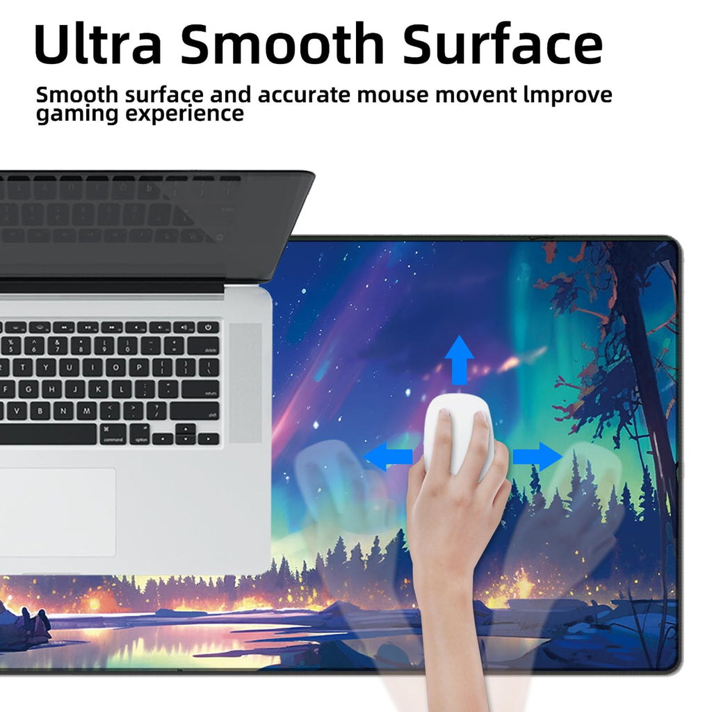 Galdas Gaming Mouse Pad XXL XL Large Long Extended Big Mousepad Non-Slip Rubber Keyboard Mouse Pad with Stitched Edges for Laptop Home Office (31.5x11.8x0.08 Inch) …