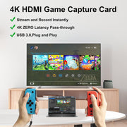 4K HDMI to USB 3.0 Video Capture Card with 1080p 60FPS