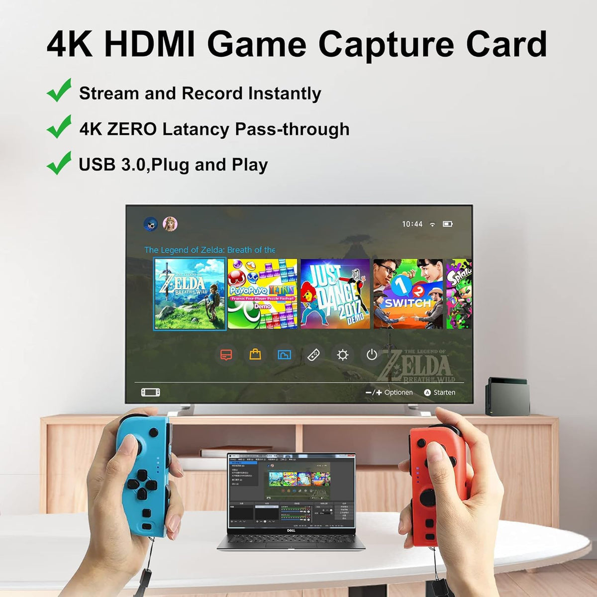 4K HDMI to USB 3.0 Video Capture Card with 1080p 60FPS