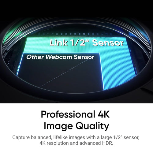 4K PTZ Webcam with AI Tracking and Noise-Canceling Mic