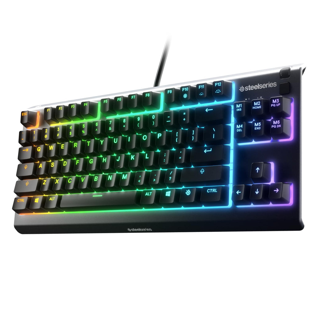 SteelSeries RGB Gaming Keyboard — Tenkeyless Compact Form Factor — 8-Zone RGB Illumination — Water and Dust Resistant — Whisper-Quiet Gaming Switch